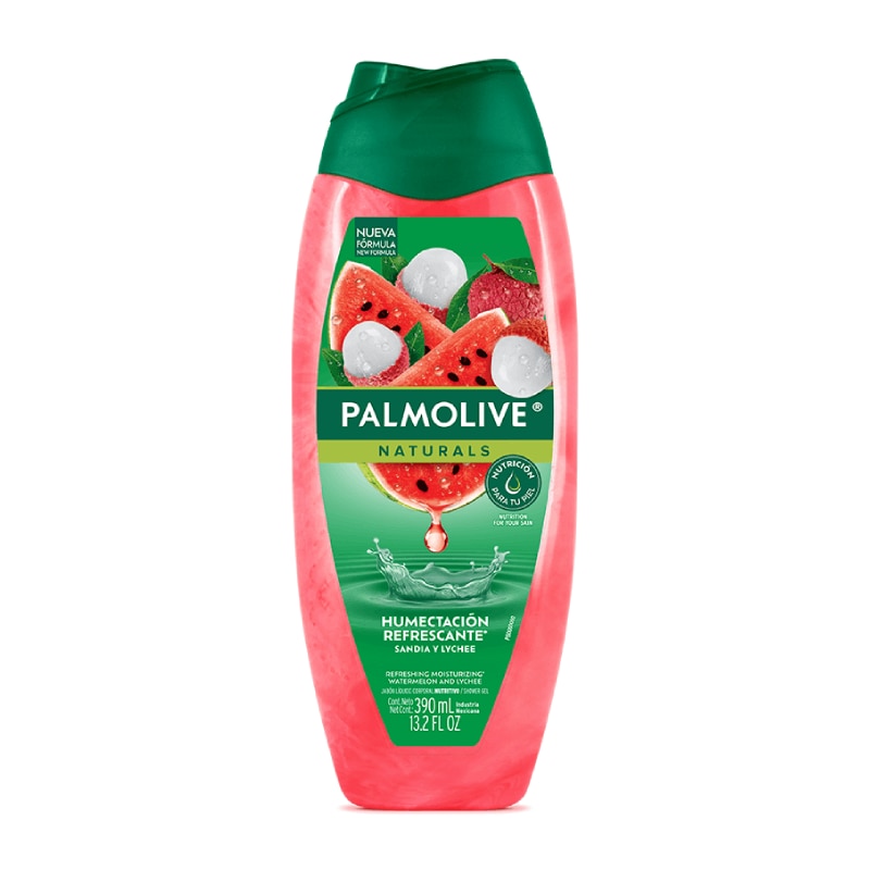 Palmolive® Naturals Humectación Refrescante Sandía y Lychee Jabón líquido corporal