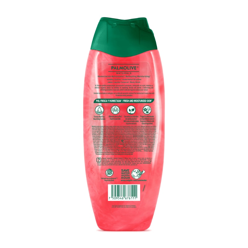 Palmolive® Naturals Humectación Refrescante Sandía y Lychee Jabón líquido corporal